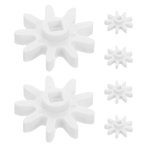 6pcs white plastic mechanical - white,
